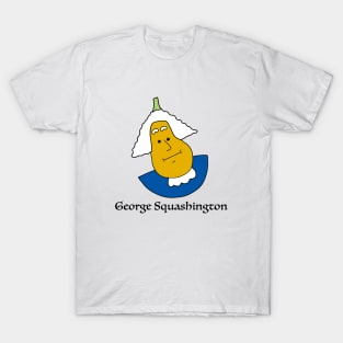 George Squashington History Pun Cartoon Illustration T-Shirt